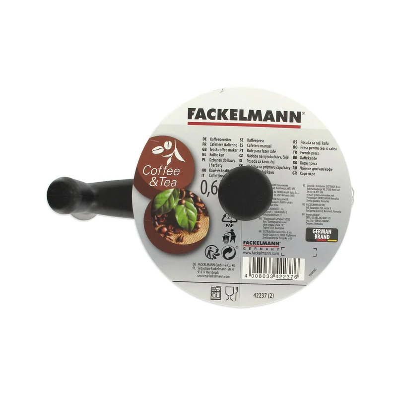 Cafetière à piston 600 ml Fackelmann