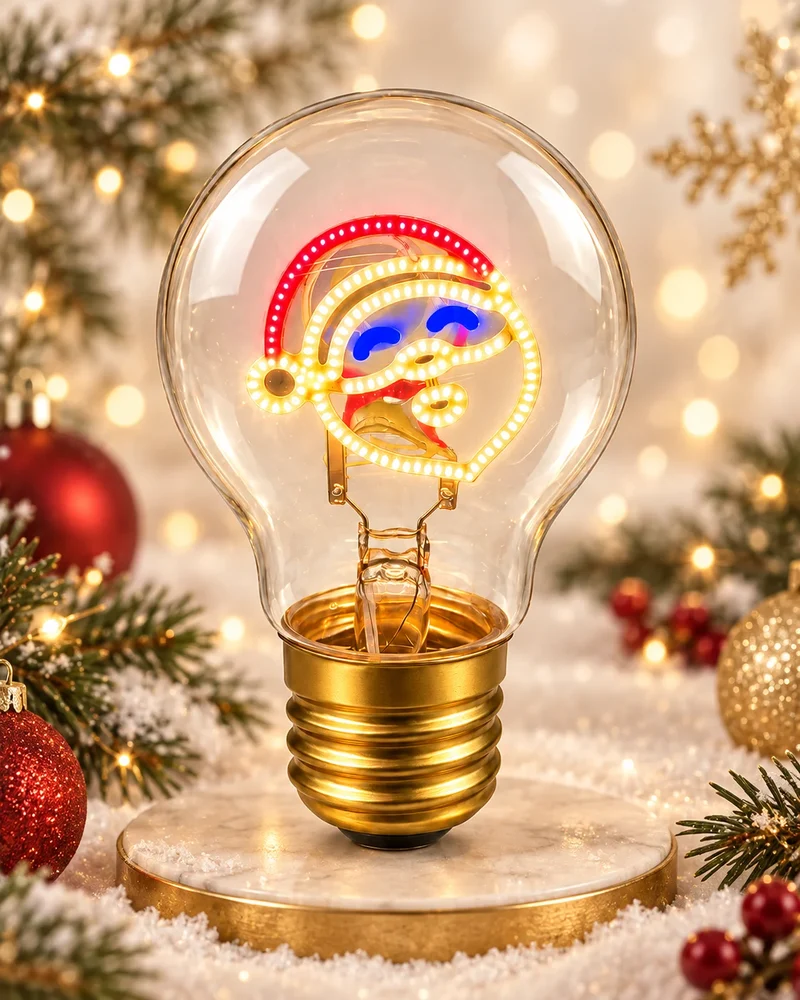 Weihnachtsmann Dekoleuchte Akku USB-C Nachtlicht Weihnachtsdeko Geschenk