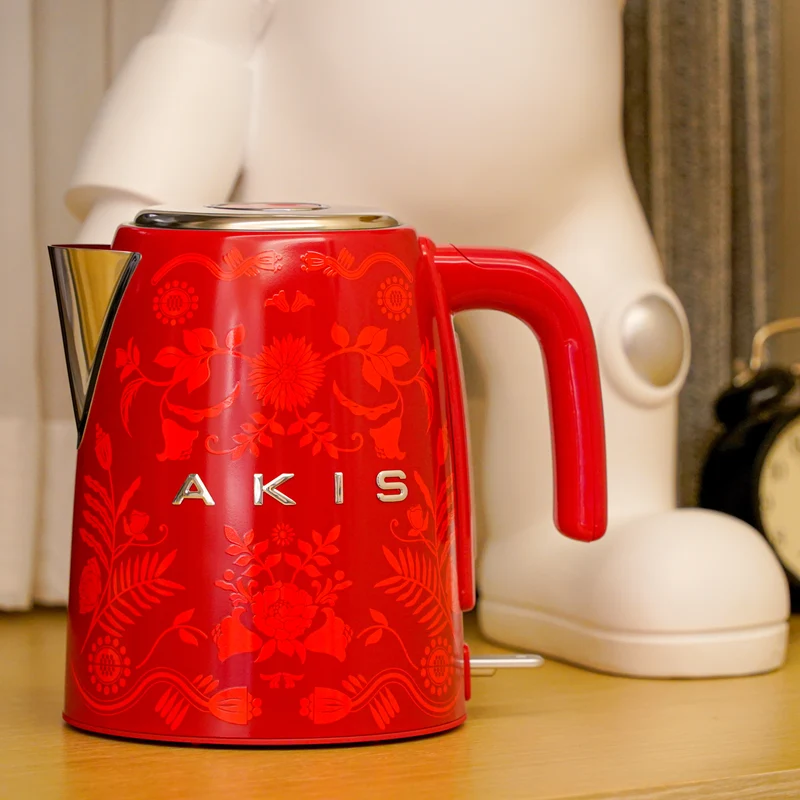 AKIS HOME La Fête Design Wasserkocher, rot