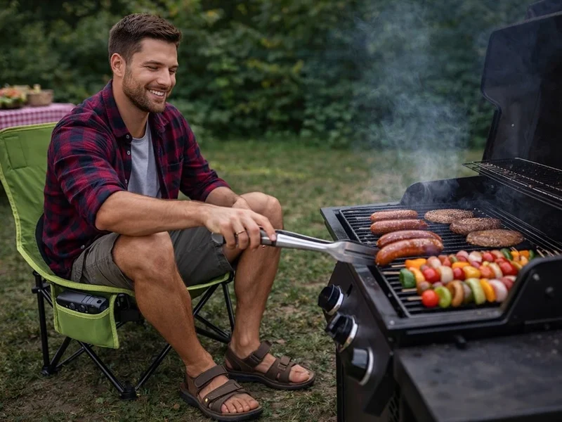 Camping Angelstuhl Klappstuhl faltbar Outdoor Stuhl mit Tasche Grün