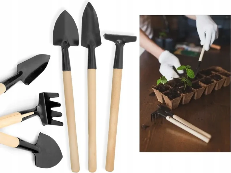 Mini Gartenwerkzeug Set 3tlg Schaufel Rechen Spaten Topfpflanzen Umtopfen🌱🌻