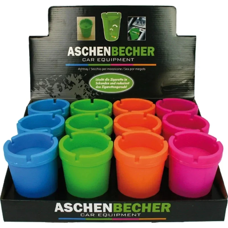Aschenbecher Kunststoff Tischaschenbecher 11x8cm Bunt Gemischte Farben