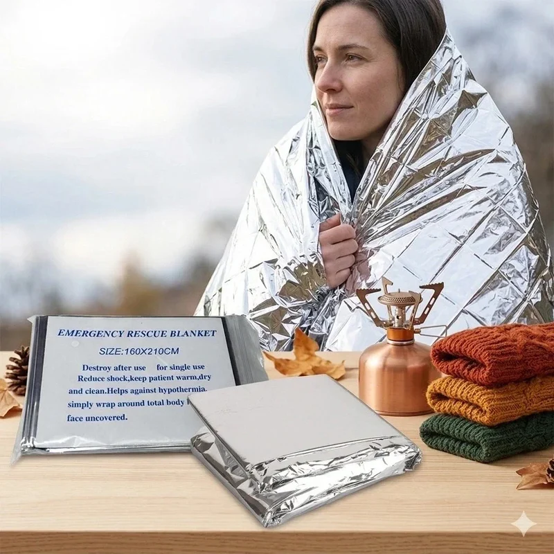 Rettungsdecke Thermodecke Notfalldecke 160x210 cm Erste Hilfe Outdoor Survival