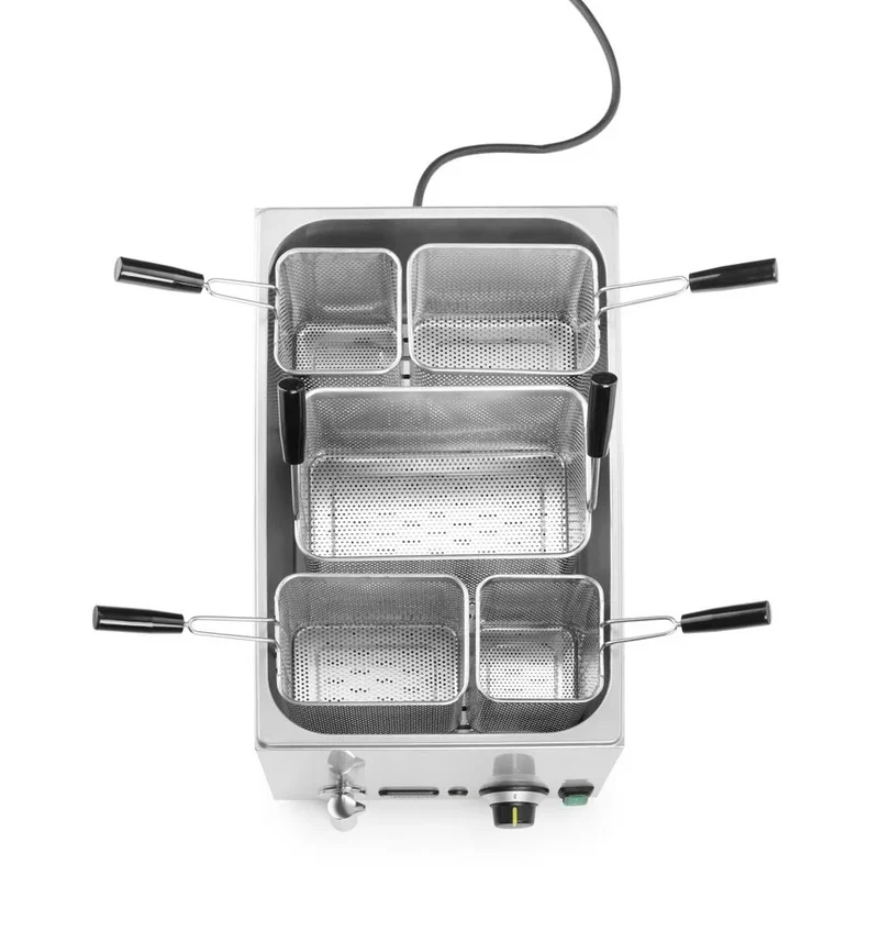 Hendi cuiseur à pâtes avec robinet de vidange, 25 L, avec 5 paniers