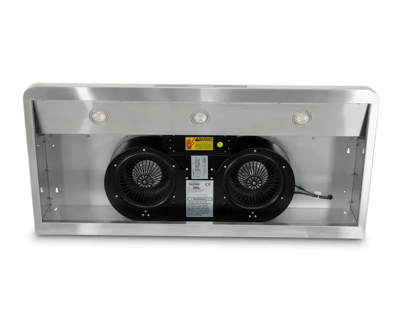 Hotte aspirante en inox - avec moteur - 1.200 x 560 x 250 mm