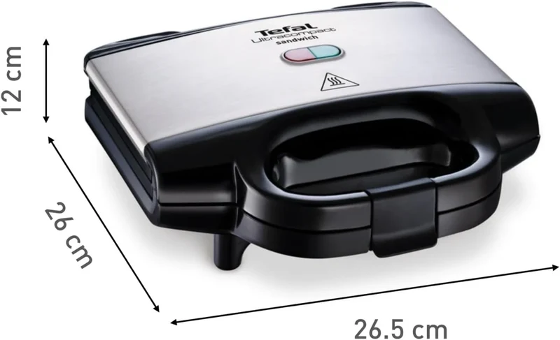 Tefal Sandwichmaker mit Antihaft-Platten – Sandwichtoaster für Dreieck-Toasts mit Kontrollleuchte