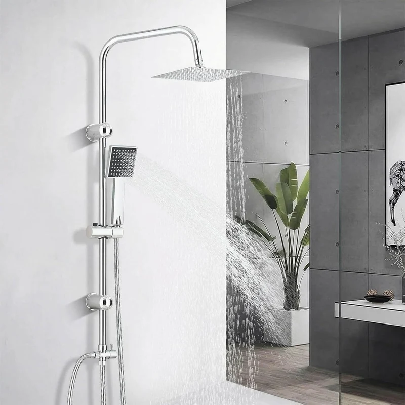 Regendusche Duschsystem 20x20cm Kopfbrause Handbrause Duschset Edelstahl