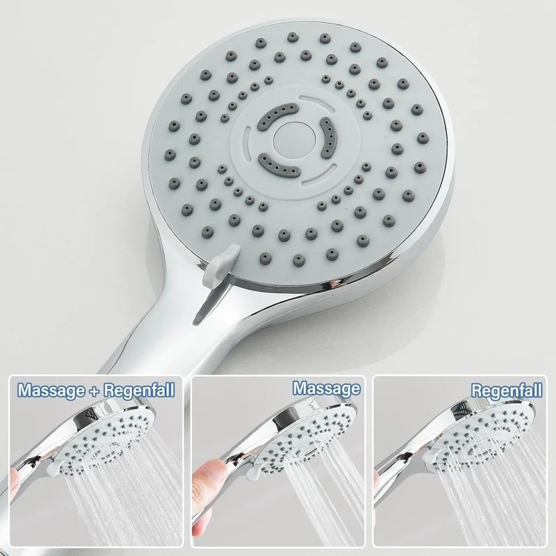 Edelstahl Regendusche Set 30x30cm Duschsystem Kopfbrause Handbrause Chrom