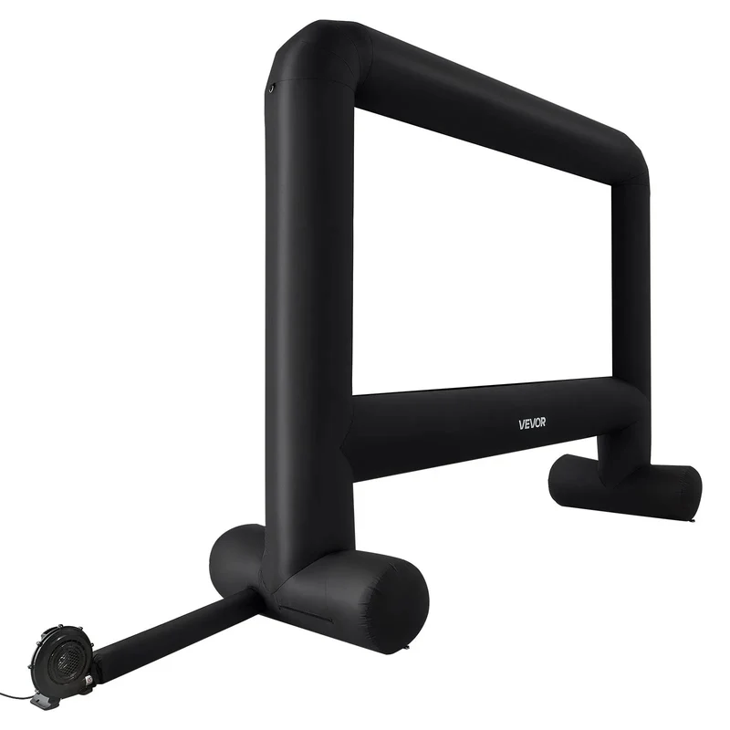 Aufblasbare Beamer Leinwand 16:9 mit Gebläse – Outdoor Projektionsleinwand für Heimkino, Gartenkino, Camping und Veranstaltungen