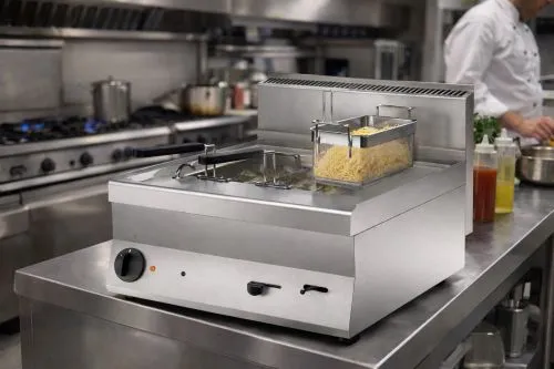 Cuiseur à pâtes à poser inox avec 3 paniers