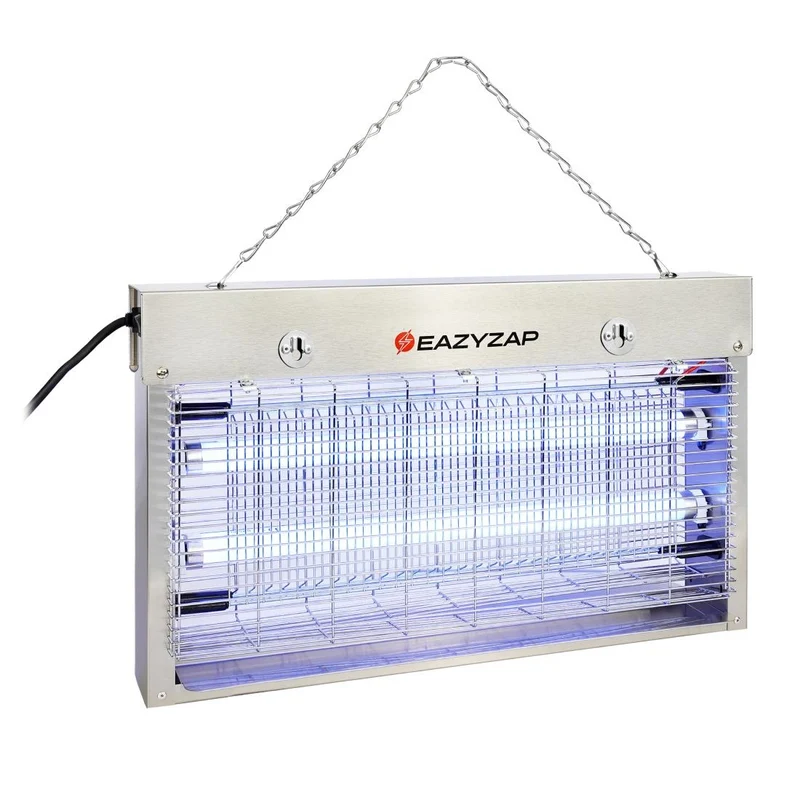 Désinsectiseur LED en inox brossé Eazyzap 14W