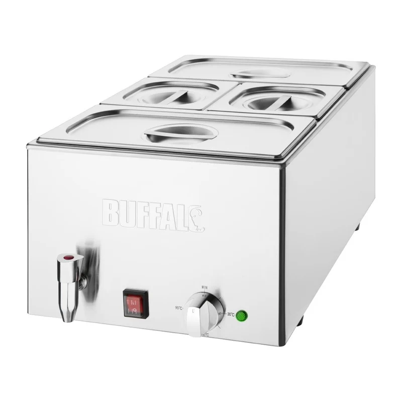 Bain-marie avec robinet et bacs Buffalo