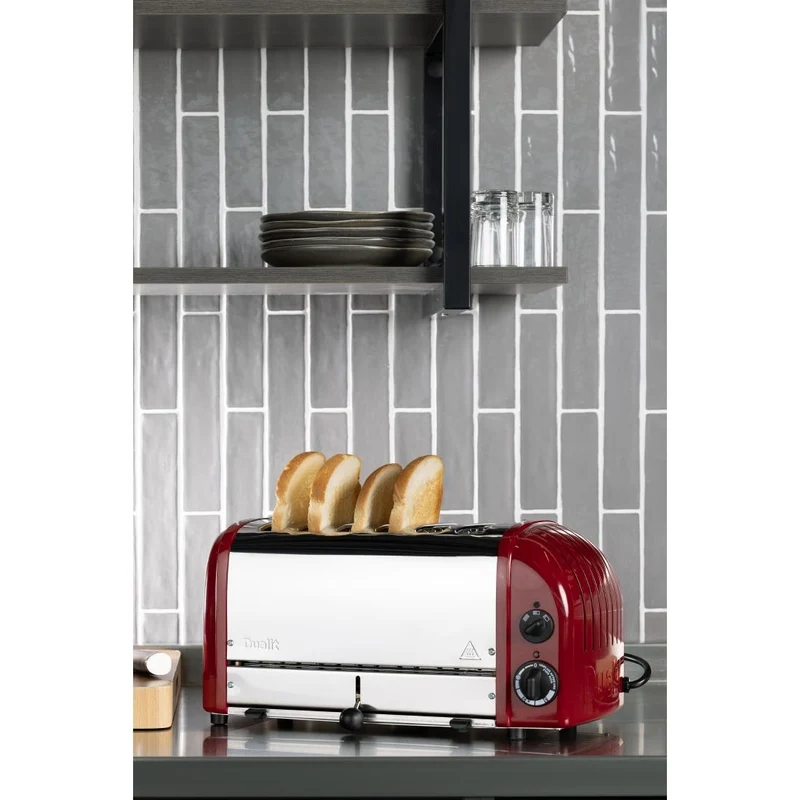Grille-pain 6 tranches rouge Vario Dualit 60154