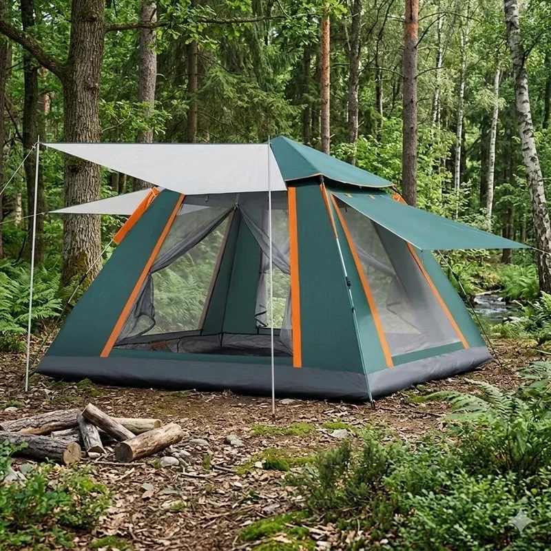 Pop Up Zelt 3-4 Personen Automatik Campingzelt Kuppelzelt Wasserdicht