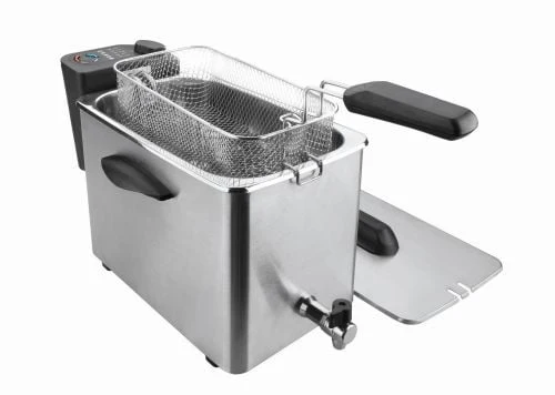 Friteuse électrique 4 litres avec robinet de vidange