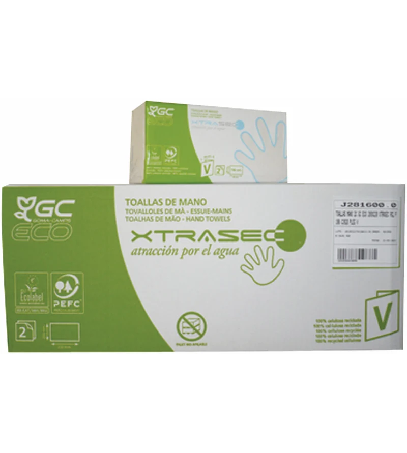 Essuie mains Ecolabel pliage "V" 20X23