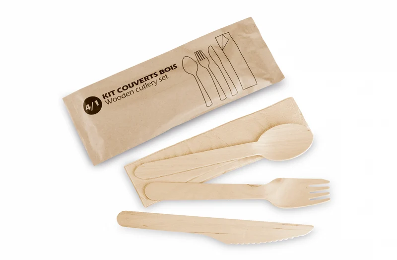Kit de couverts en bois complet