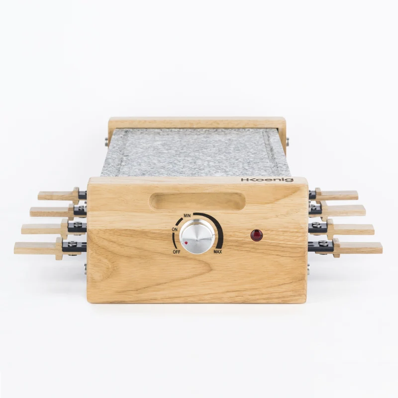 Raclette et pierre à cuire 8 personnes design bois