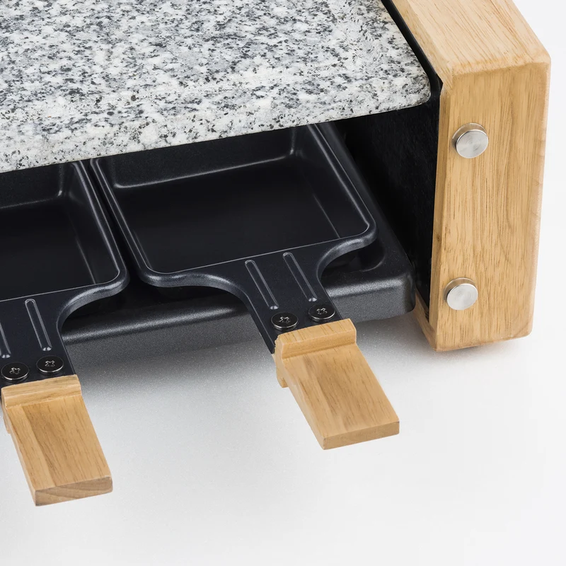 Raclette et pierre à cuire 8 personnes design bois
