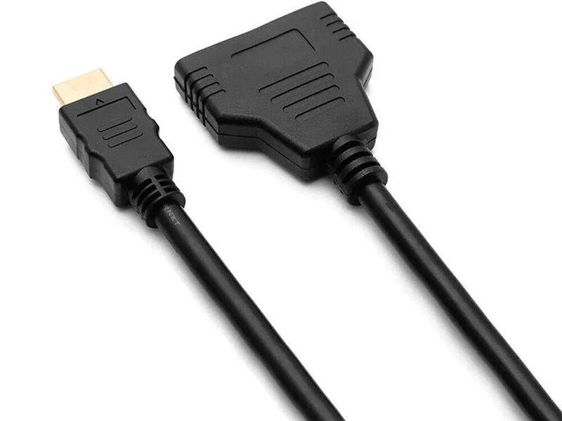 HDMI Splitter Verteiler 2 in 1 Adapter Konverter Hub Kabel PC TV HDMI Wandler