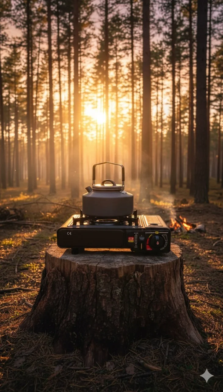 Gaskocher Campingkocher Gas Kocher Camping Herd Tischgrill Notfallkocher Koffer