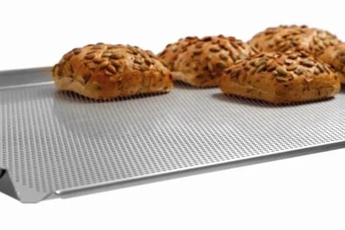 Plaques de cuisson 600 x 400 mm – Aluminium ou inox, pleines ou perforées