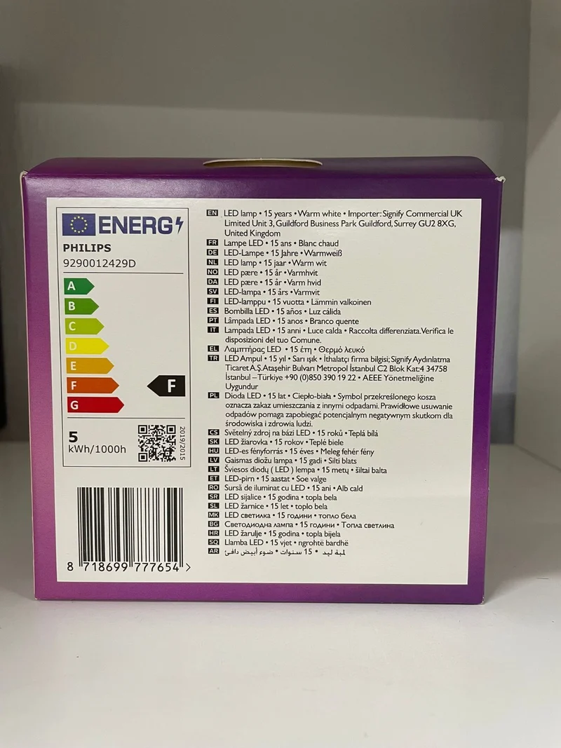 Philips LED E27 4,5W A60 Matt Warmweiß 2700K – 40W Ersatz, 470lm, 2er Set
