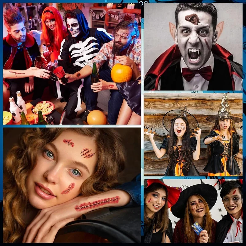 Halloween Vampir Zähne Set Erwachsene Kinder Fangs Elfenohren Krallen 🎃