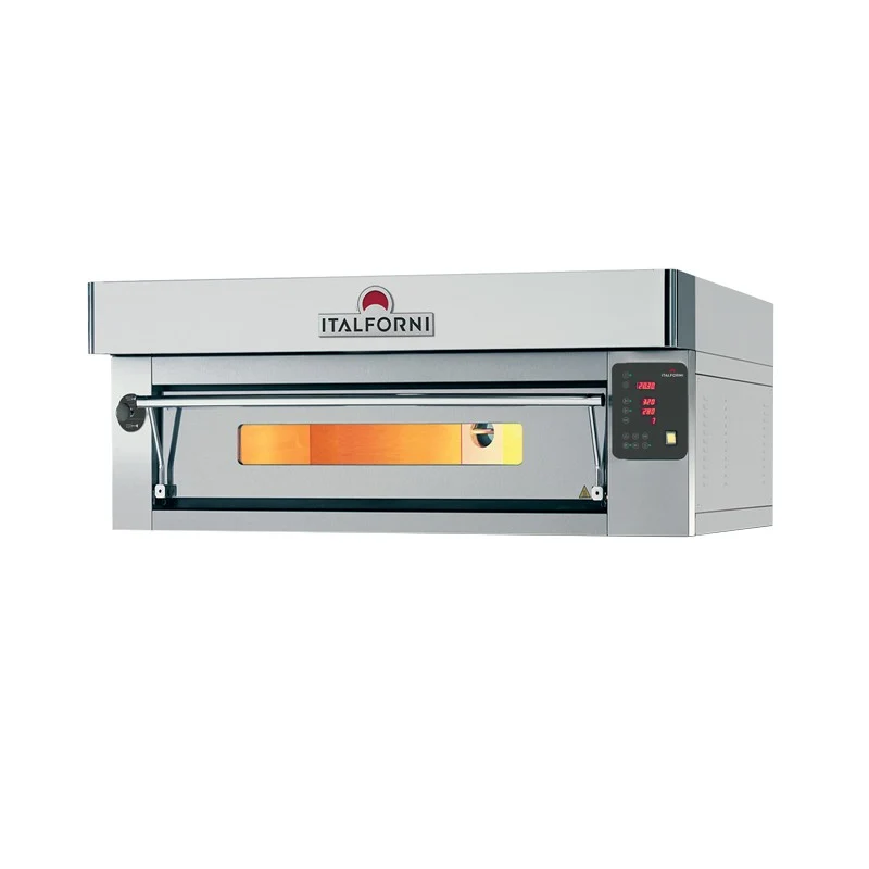 Italforni - Four à pizza inox - Gamme EURO - 1 chambre - 6 pizzas - Commandes digitales - EC6DI