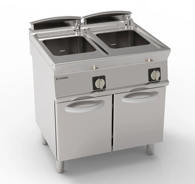 Tecnoinox - Cuiseur à pâtes électrique - 2 x 24 Litres - Commandes mécaniques - gamme 700 - CP8FE7