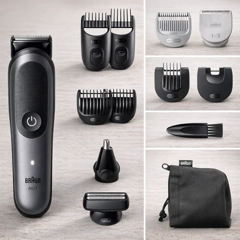 Braun Series 7 All-in-One Trimmer 12in1 Bart Haarschneider Wasserdicht Set