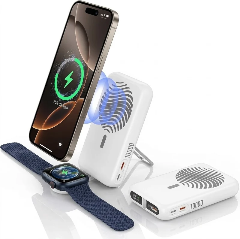 10000mAh Magnet Powerbank 20W PD Wireless MagSafe iPhone Apple Watch
