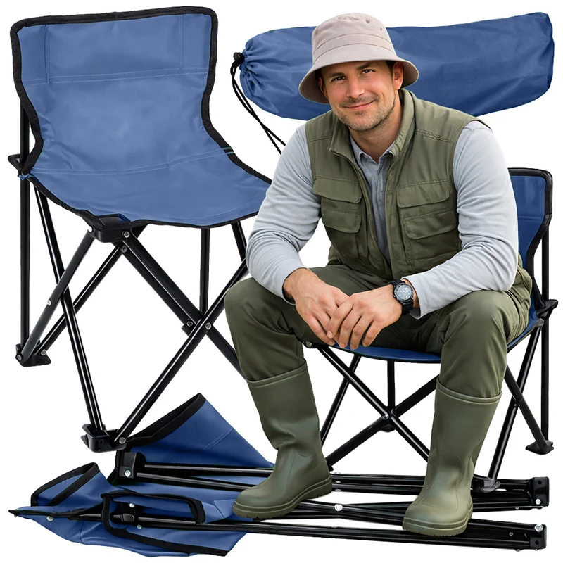 Campingstuhl Klappbar mit Getränkehalter – Angler Garten Festival Strand