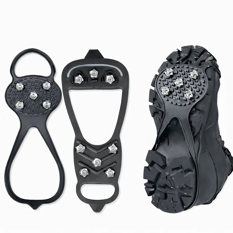 Anti Rutsch Schuhüberzüge Spikes 5/8 Zähne Winter Schnee Mehrere Größen