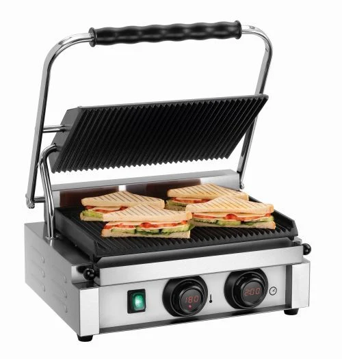 Grill panini professionnel inox et fonte 50°C à 300°C