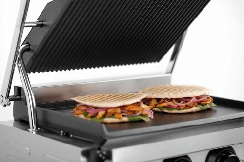 Grill panini professionnel inox et fonte 50°C à 300°C