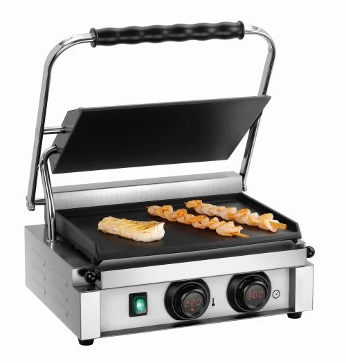 Grill panini professionnel inox et fonte 50°C à 300°C