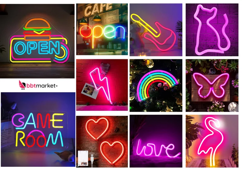 Neon LED Schild Wandlicht Deko Lampe für Zimmer Bar Party