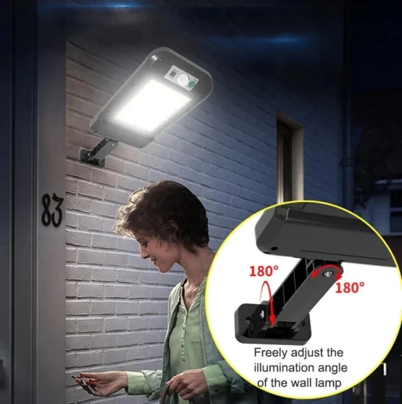 Solar LED Außenlampe mit Bewegungssensor 3 Modi 128/150 LED Wasserdicht