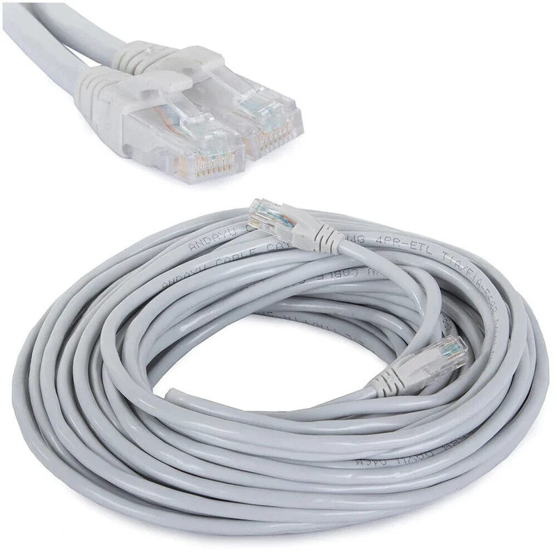 LAN Netzwerkkabel RJ45 – Hochwertiges Ethernetkabel mit Vergoldeten Steckern, Flexibles PVC-Material, Für PC, Router, Modem & Switch, Verschiedene Längen