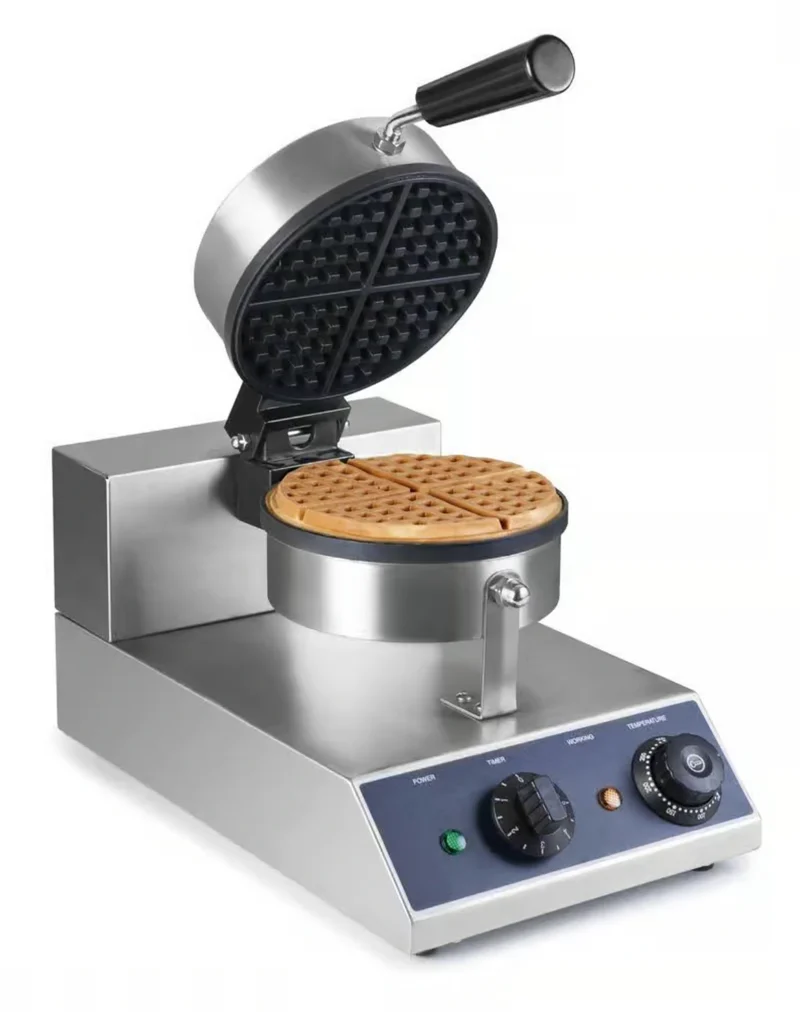 Gaufrier inox professionnel avec plaques antiadhésives