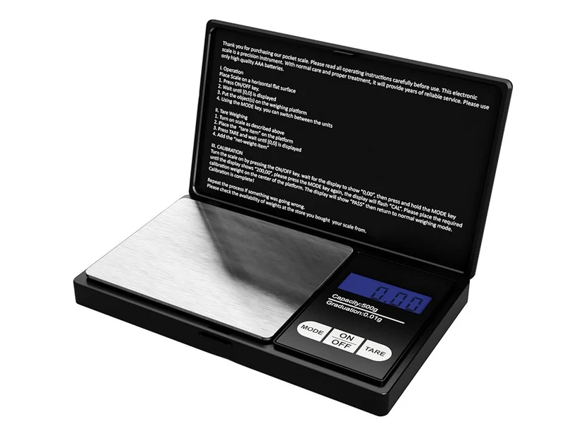 Digitale Präzisionswaage Feinwaage 0.1-500g Taschenwaage Fein Gramm Gold Waage