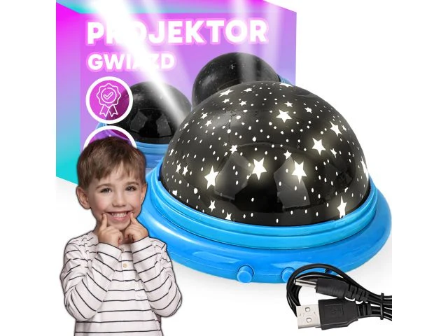 LED Sternenhimmel Projektor Nachtlicht Schlaflampe mit USB Kinderzimmer Sterne Mond