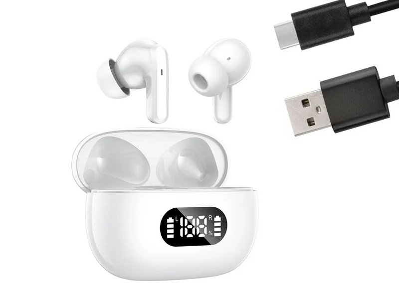 Bluetooth In Ear Kopfhörer TWS Kabellos mit LED Ladecase, Mikrofon und Touch Steuerung – Wireless Earbuds für Android, iOS und Windows