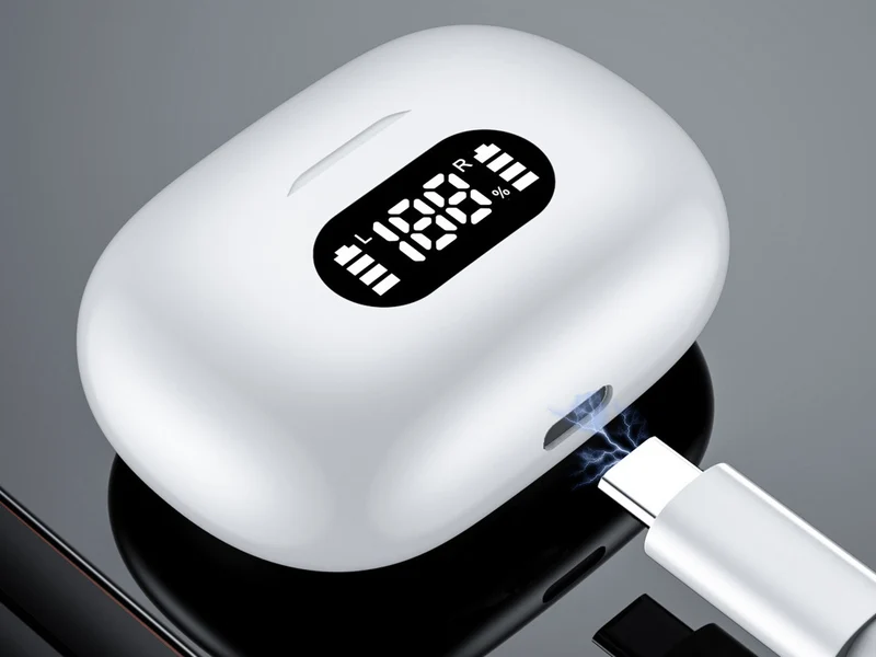 Bluetooth In Ear Kopfhörer TWS Kabellos mit LED Ladecase, Mikrofon und Touch Steuerung – Wireless Earbuds für Android, iOS und Windows