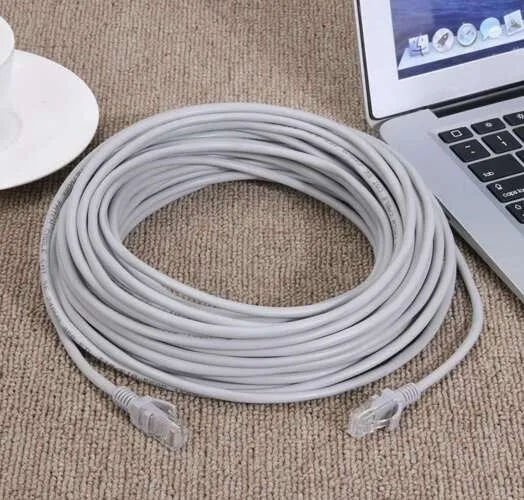 LAN-Kabel Cat 5 – 30 Meter RJ45 Ethernet Patchkabel für schnelle & stabile Netzwerkverbindungen, Robustes PVC, Vergoldete Stecker