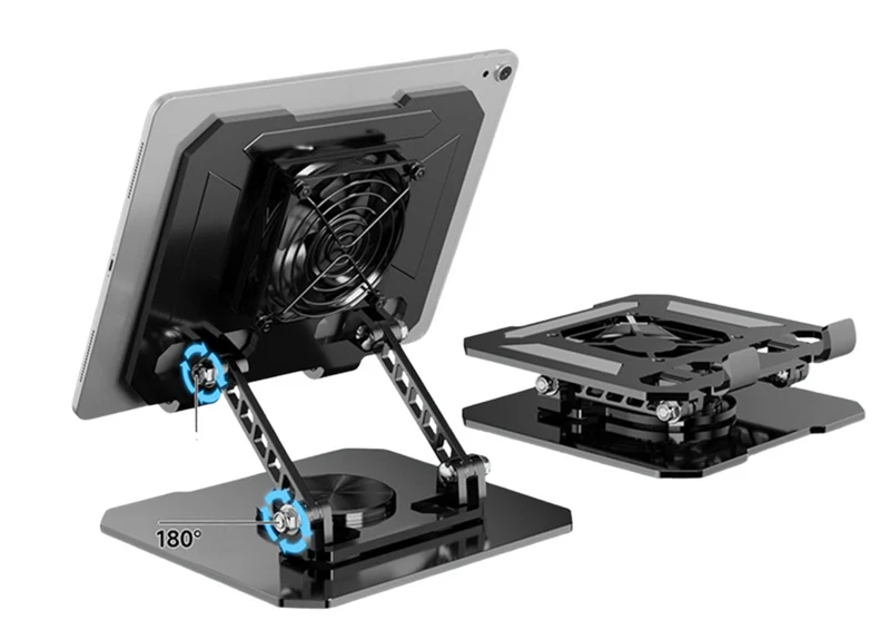 Tablet Ständer mit Lüfter 4–16 Zoll – 360° drehbarer Tablet Halter verstellbar
