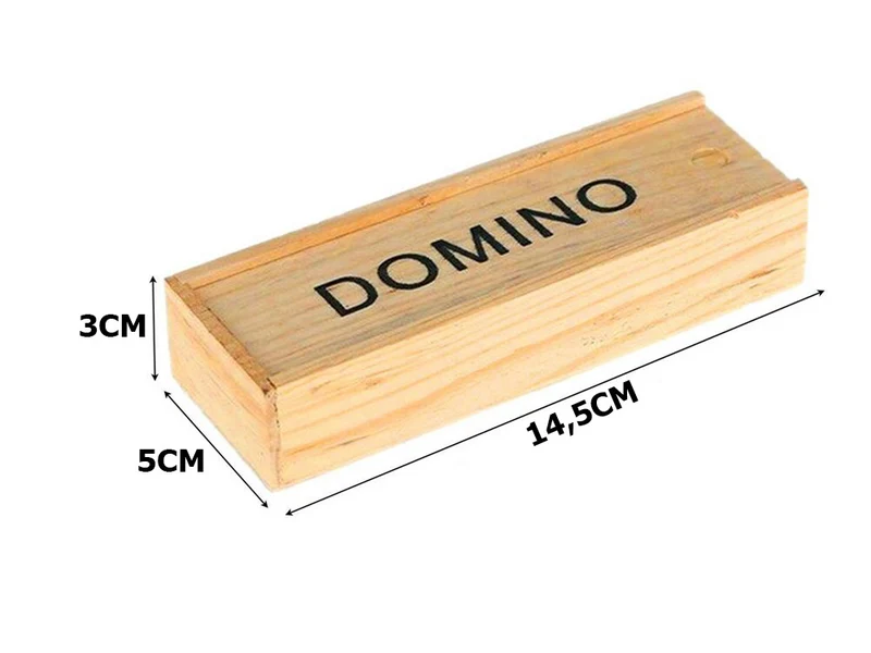 Holz Domino Spiel 28 Teile in Holzbox – Klassisches Familienspiel für Kinder und Erwachsene 5904734408680