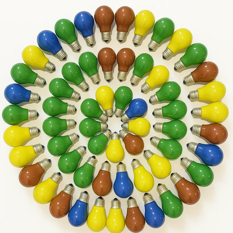 10er Set Bunte Glühbirnen 25W E27 – Farbige Dimmbar Lampen für Party & Deko