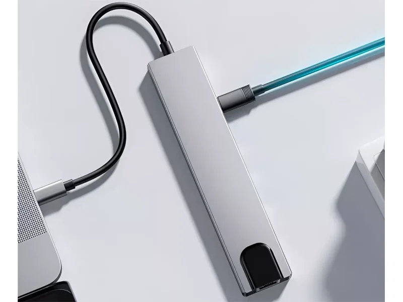 USB C Hub 8in1 Adapter HDMI 4K RJ45 SD TF Thunderbolt 3